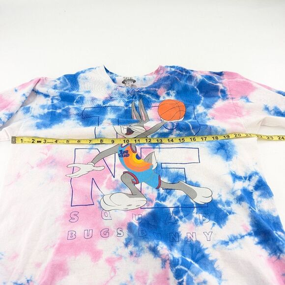 Looney Tunes Space Jam Bugs Bunny Tie Dye Blue Pink T-Shirt Size Medium - Picture 3 of 4